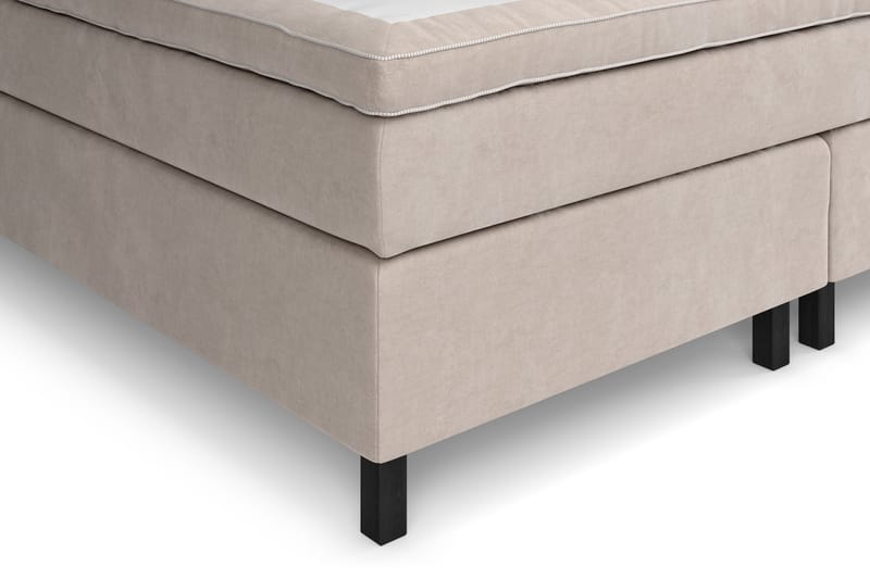 Komplett Sängpaket Estelle 210x210 cm - Beige|Sammet - Möbler - Säng - Kontinentalsäng