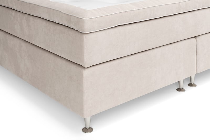 Komplett Sängpaket Estelle 210x210 cm - Beige|Sammet - Möbler - Säng - Kontinentalsäng