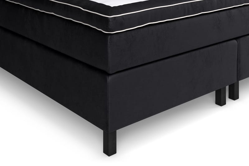Komplett Sängpaket Estelle 210x210 cm - Svart|Sammet - Kontinentalsäng - Komplett sängpaket