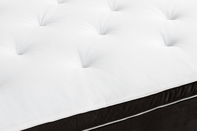 Komplett Sängpaket Rebeca 120x200 cm Djuphäftad Gavel - Mörkgrå|Sammet - Kontinentalsäng - Enkelsäng - Dubbelsäng - Komplett sängpaket