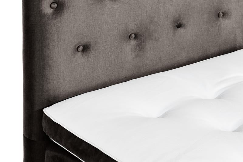Komplett Sängpaket Rebeca 90x200 cm Knapp Gavel - Mörkgrå|Sammet - Kontinentalsäng - Enkelsäng - Dubbelsäng - Komplett sängpaket