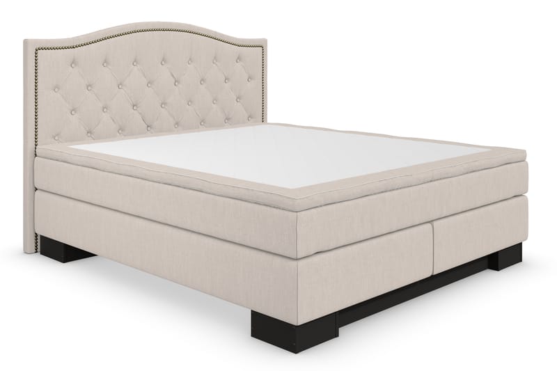 Komplett Sängpaket Romance Lyx 160x200 Cesaro Sänggavel Topp - Beige - Möbler - Säng - Kontinentalsäng