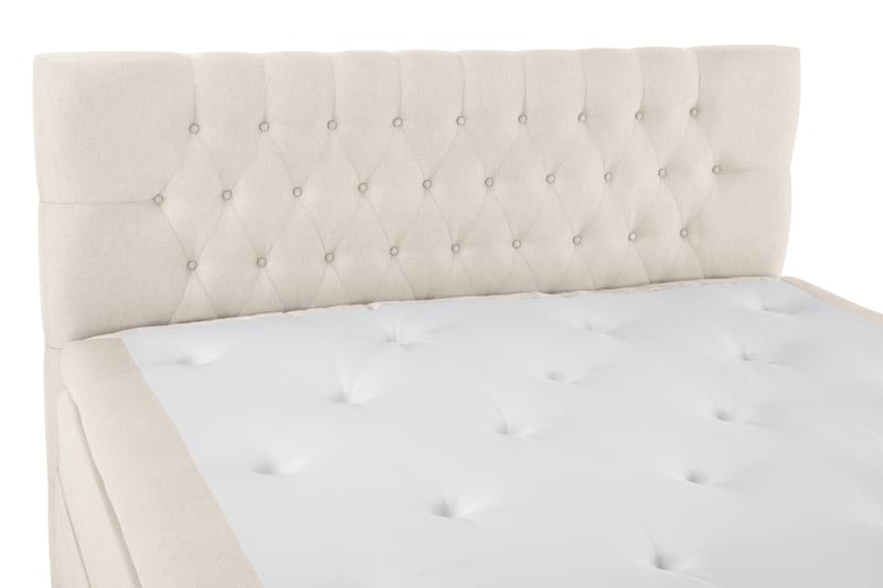 Komplett Sängpaket Olivia 180x200 Diamant Sänggavel Beige + Madrasskydd - Polyeter - Möbler - Säng - Kontinentalsäng