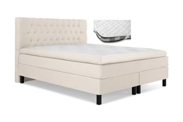 Komplett Sängpaket Olivia 180x200 Diamant Sänggavel Beige + Madrasskydd