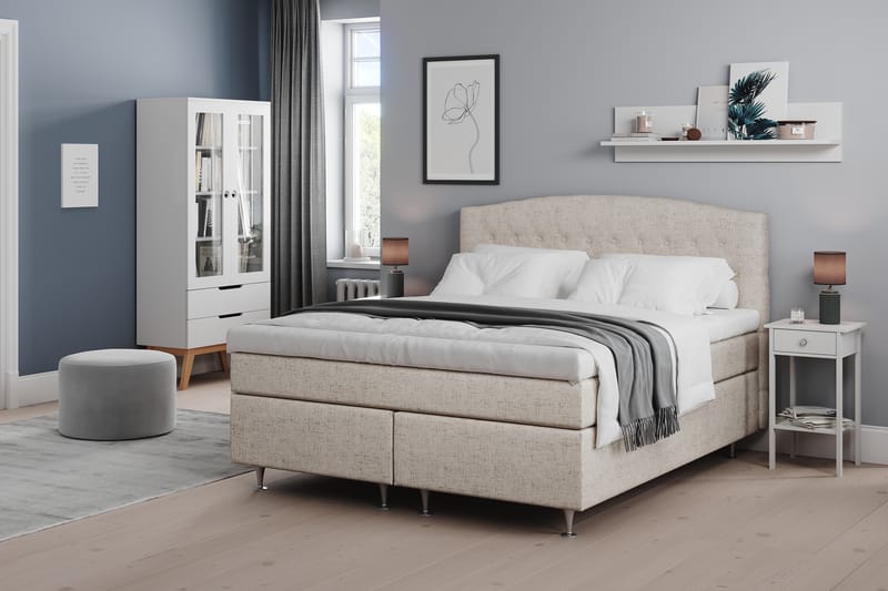 Sängpaket Abelie 160x200 Fast - Beige - Möbler - Säng - Kontinentalsäng