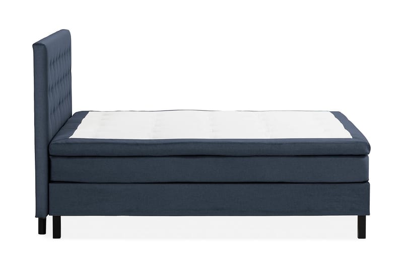 Sängpaket Nayaka 150x200 Latexmadrass - Knappad gavel Blå - Kontinentalsäng - Komplett sängpaket
