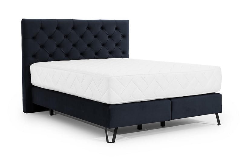 Sängpaket Ramsäng Kazuto 180x200 cm - Mörkblå - Ramsäng - Dubbelsäng - Komplett sängpaket