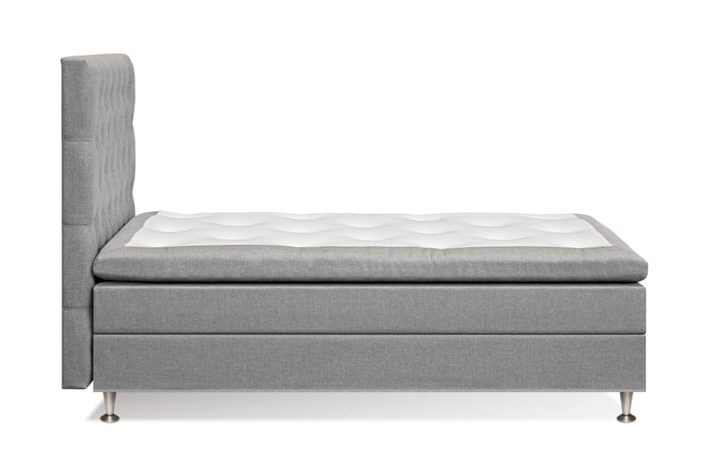 Sängpaket Sofia 120x200 Ljusgrå - Kontinentalsäng - Enkelsäng - Komplett sängpaket