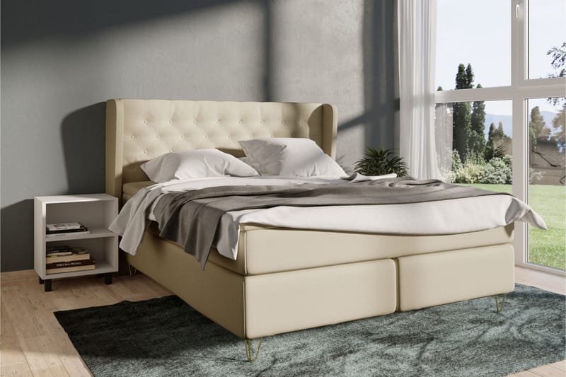 Komplett Sängpaket Choice No 3 120x200 Fast - Beige|Koppar - Kontinentalsäng - Enkelsäng - Komplett sängpaket
