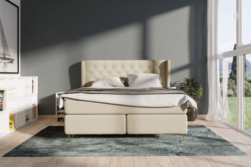 Komplett Sängpaket Choice No 3 120x200 Fast - Beige|Metall - Möbler - Säng - Kontinentalsäng