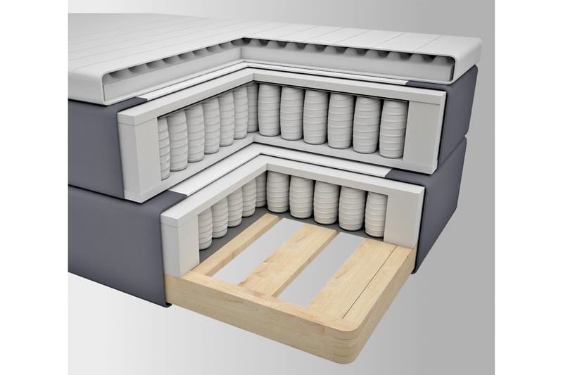 Komplett Sängpaket Choice No 3 120x200 Fast - Ljusgrå|Koppar - Möbler - Säng - Kontinentalsäng