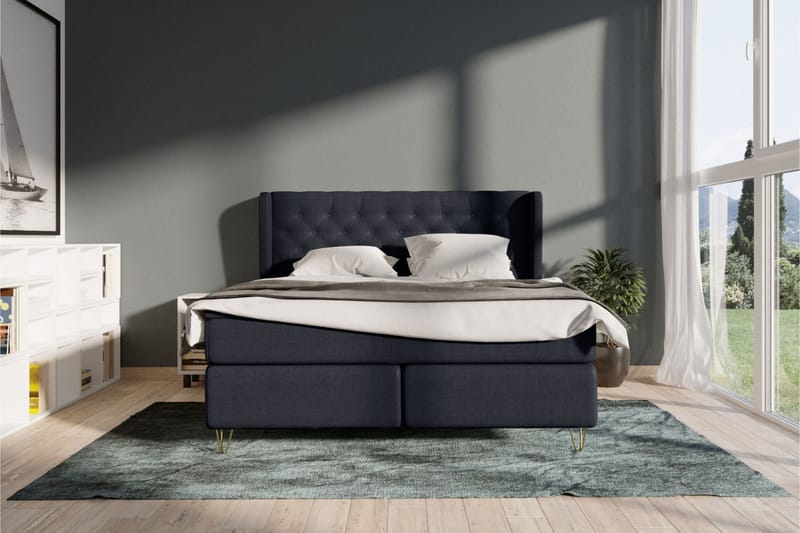Komplett Sängpaket Choice No 3 140x200 Fast - Blå|Koppar - Kontinentalsäng - Enkelsäng - Komplett sängpaket