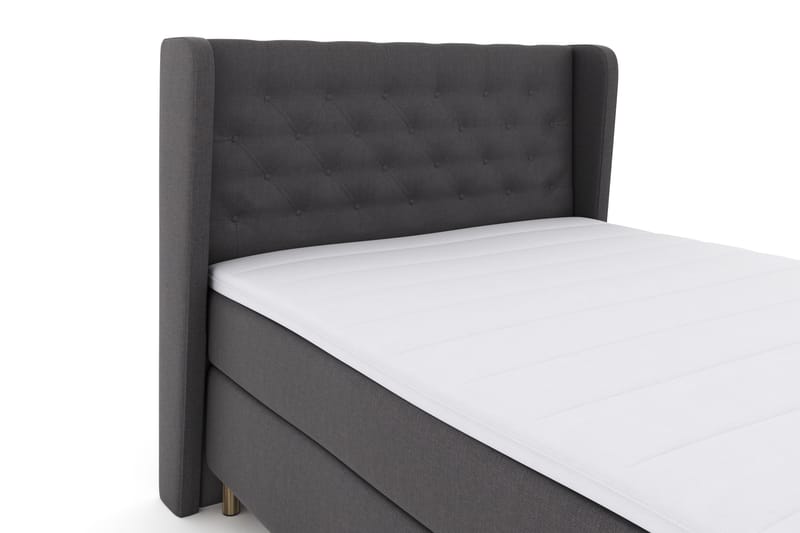 Komplett Sängpaket Choice No 3 140x200 Fast - Mörkgrå|Koppar - Kontinentalsäng - Enkelsäng - Komplett sängpaket