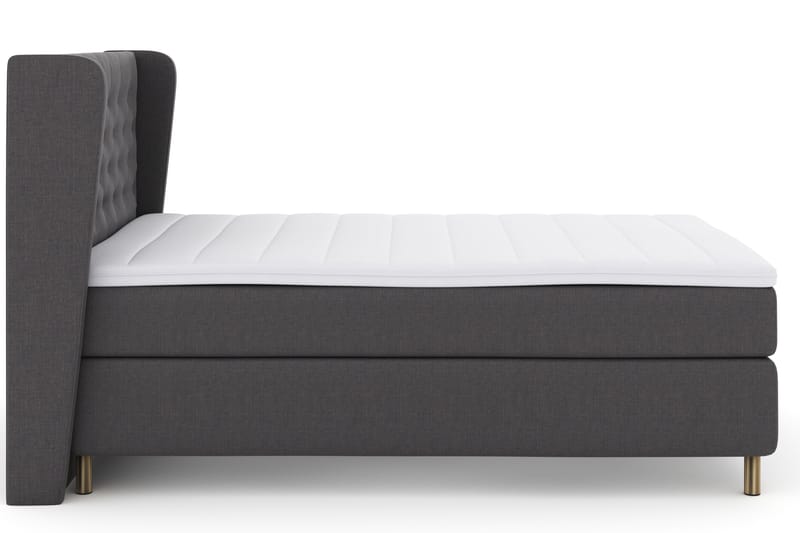 Komplett Sängpaket Choice No 3 140x200 Fast - Mörkgrå|Koppar - Kontinentalsäng - Enkelsäng - Komplett sängpaket