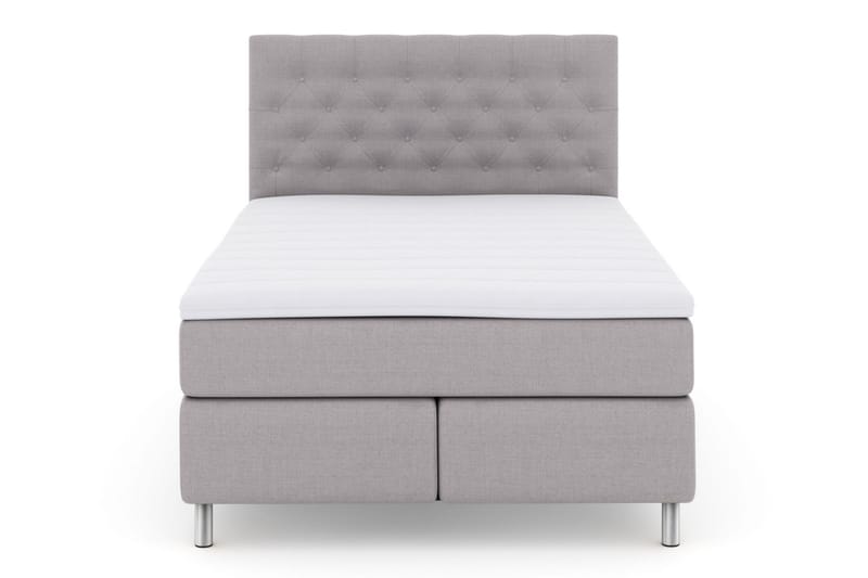 Komplett Sängpaket Choice No 3 140x200 Fast/Medium - Ljusgrå|Metall - Kontinentalsäng - Enkelsäng - Komplett sängpaket
