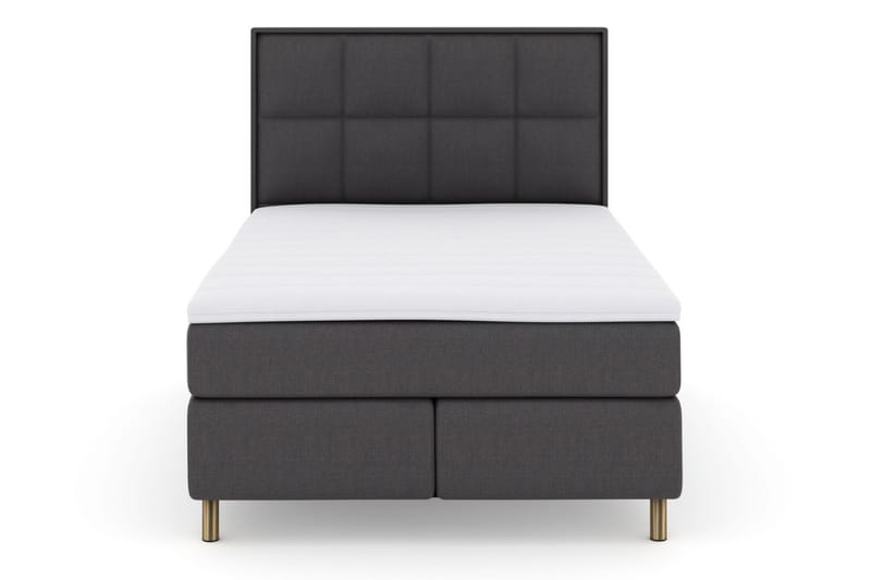 Komplett Sängpaket Choice No 3 140x200 Fast/Medium - Mörkgrå|Koppar - Kontinentalsäng - Enkelsäng - Komplett sängpaket