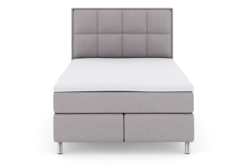 Komplett Sängpaket Choice No 3 140x200 Medium - Ljusgrå|Metall - Kontinentalsäng - Enkelsäng - Komplett sängpaket