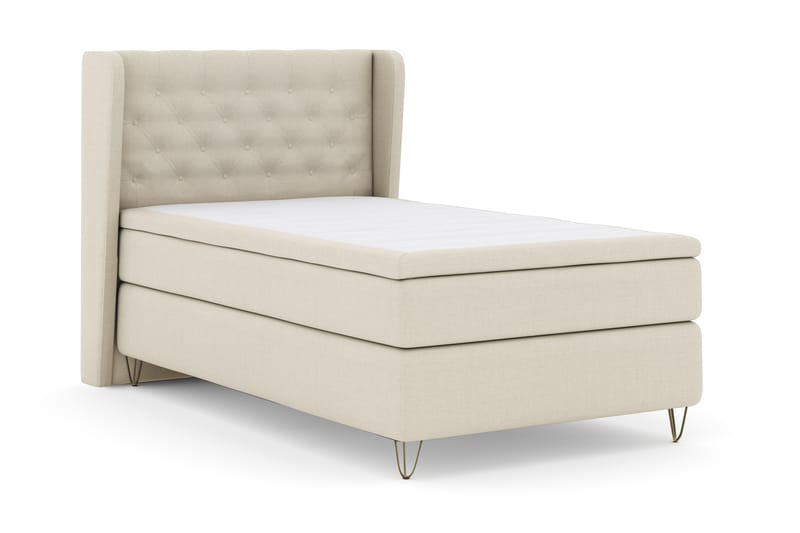 Komplett Sängpaket Choice No 4 120x200 Fast - Beige|Metall V-form - Möbler - Säng - Kontinentalsäng