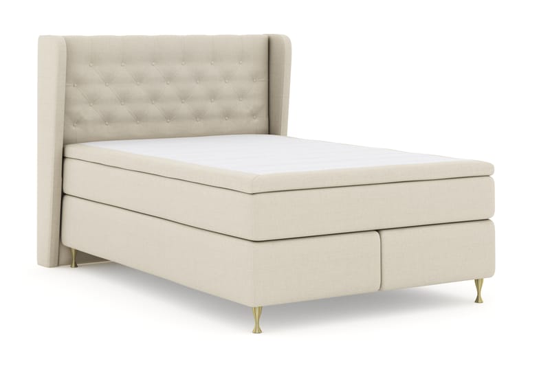 Komplett Sängpaket Choice No 4 140x200 Fast - Beige|Guld - Möbler - Säng - Kontinentalsäng