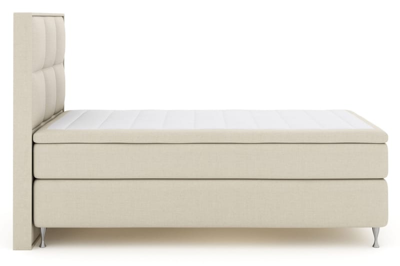 Komplett Sängpaket Choice No 4 140x200 Fast/Medium - Beige|Silver - Kontinentalsäng - Enkelsäng - Komplett sängpaket