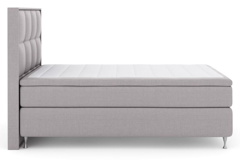 Komplett Sängpaket Choice No 4 140x200 Fast/Medium - Ljusgrå|Silver - Kontinentalsäng - Enkelsäng - Komplett sängpaket