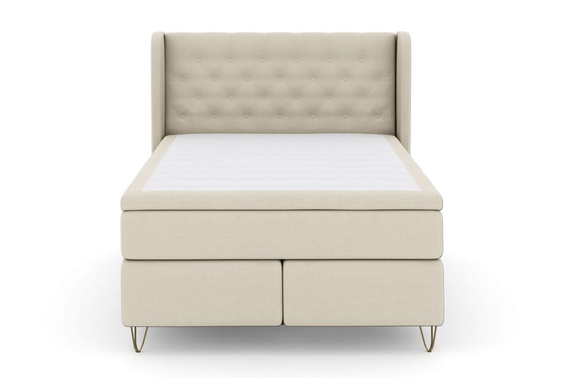 Komplett Sängpaket Choice No 4 140x200 Medium - Beige|Metall V-form - Möbler - Säng - Kontinentalsäng