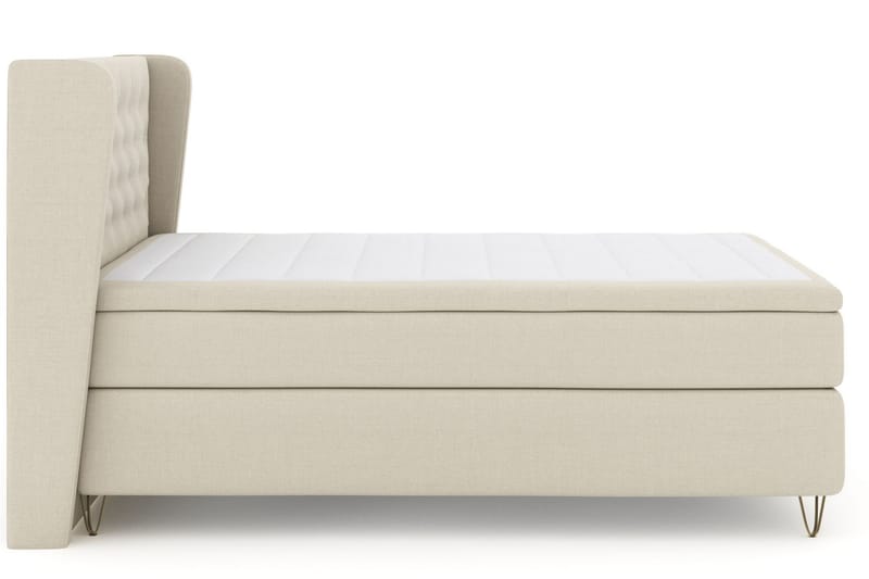 Komplett Sängpaket Choice No 4 140x200 Medium - Beige|Metall V-form - Möbler - Säng - Kontinentalsäng