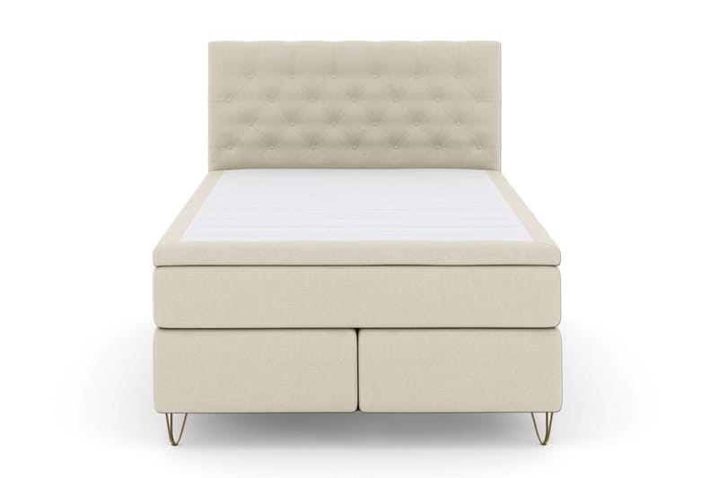 Komplett Sängpaket Choice No 4 140x200 Medium - Beige|Metall V-form - Möbler - Säng - Kontinentalsäng