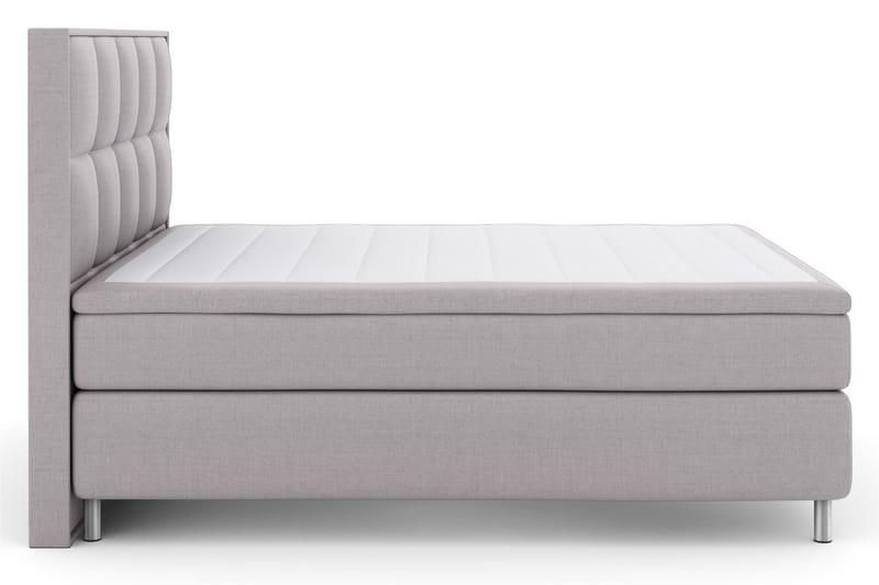 Komplett Sängpaket Choice No 4 180x200 Fast/Medium - Ljusgrå|Metall - Kontinentalsäng - Dubbelsäng - Komplett sängpaket