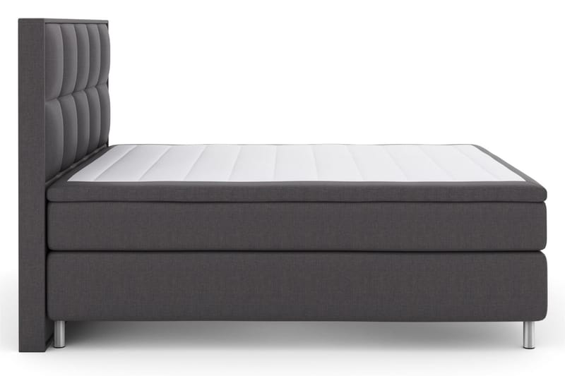Komplett Sängpaket Choice No 4 180x200 Fast/Medium - Mörkgrå|Metall - Kontinentalsäng - Dubbelsäng - Komplett sängpaket
