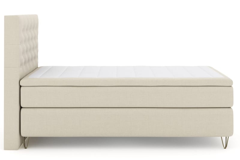 Komplett Sängpaket Choice No 5 120x200 Fast Watergel - Beige|Metall V-form - Kontinentalsäng - Enkelsäng - Komplett sängpaket