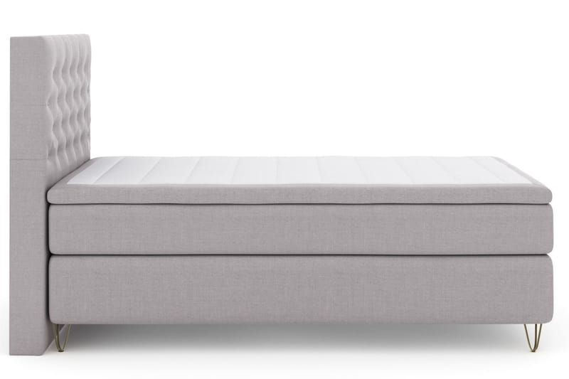 Komplett Sängpaket Choice No 5 120x200 Fast Watergel - Ljusgrå|Metall V-form - Kontinentalsäng - Enkelsäng - Komplett sängpaket