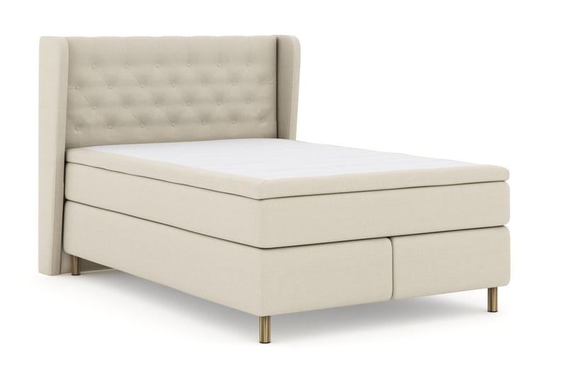 Komplett Sängpaket Choice No 5 140x200 Fast Latex - Beige|Koppar - Kontinentalsäng - Enkelsäng - Komplett sängpaket