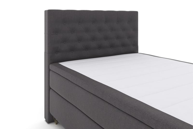 Komplett Sängpaket Choice No 5 140x200 Fast Watergel - Mörkgrå|Metall V-form - Kontinentalsäng - Enkelsäng - Komplett sängpaket
