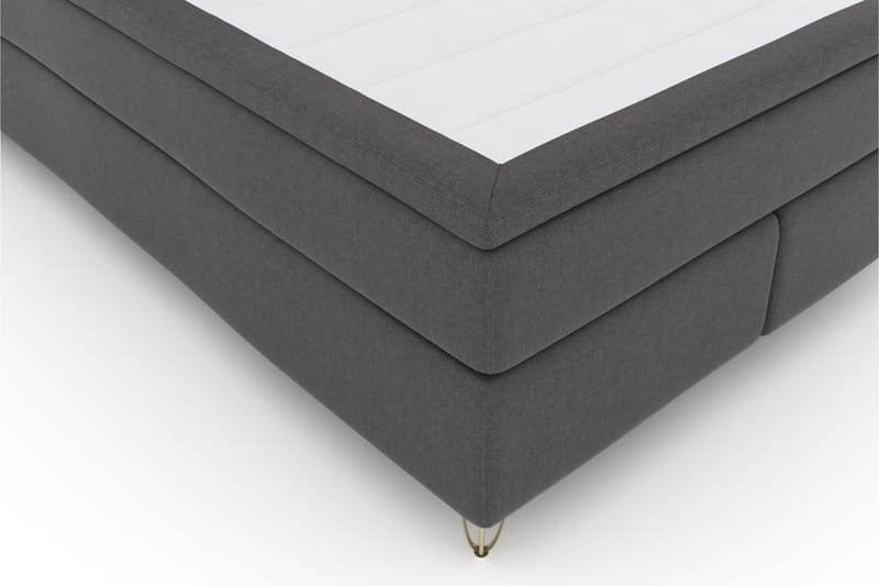Komplett Sängpaket Choice No 5 140x200 Fast Watergel - Mörkgrå|Metall V-form - Kontinentalsäng - Enkelsäng - Komplett sängpaket
