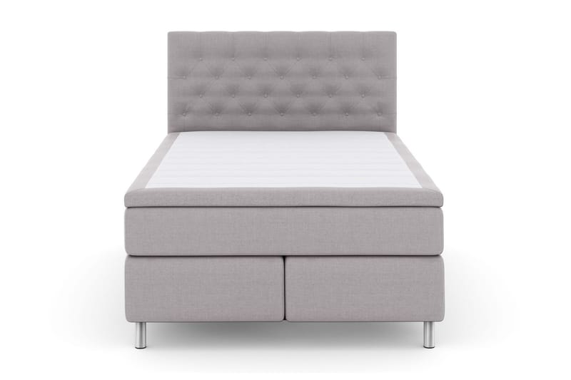 Komplett Sängpaket Choice No 5 140x200 Fast/Medium Latex - Ljusgrå|Metall - Kontinentalsäng - Enkelsäng - Komplett sängpaket
