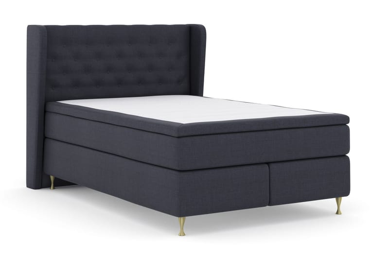 Komplett Sängpaket Choice No 5 140x200 Medium Latex - Blå|Guld - Kontinentalsäng - Komplett sängpaket