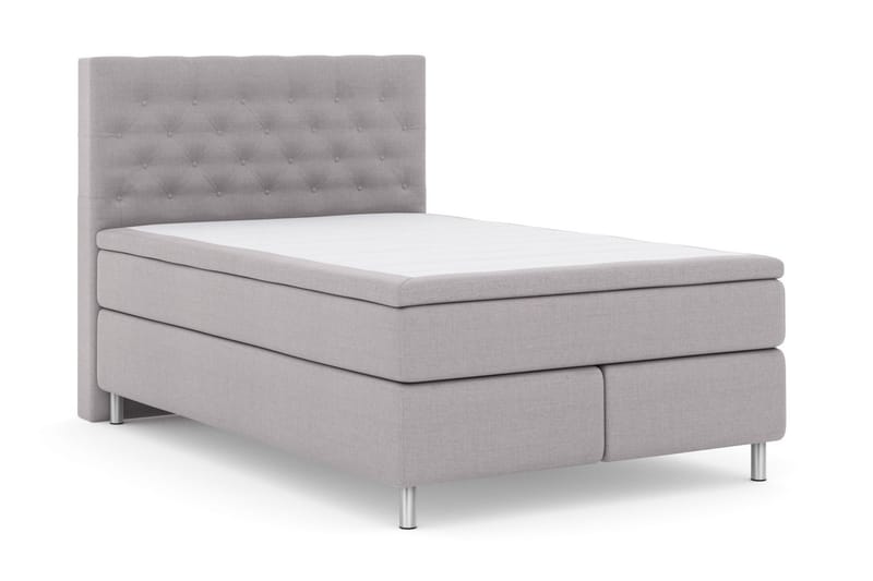 Komplett Sängpaket Choice No 5 140x200 Medium Latex - Ljusgrå|Metall - Kontinentalsäng - Enkelsäng - Komplett sängpaket