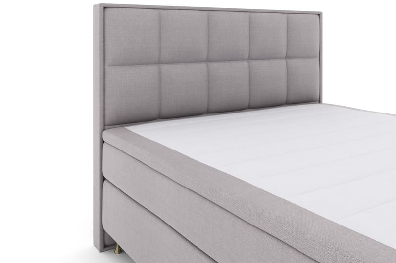 Komplett Sängpaket Choice No 5 160x200 Fast Latex - Ljusgrå|Guld - Kontinentalsäng - Dubbelsäng - Komplett sängpaket