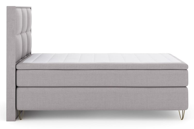 Komplett Sängpaket Choice No 6 120x200 Medium Latex/Memory - Ljusgrå|Metall V-form - Kontinentalsäng - Komplett sängpaket
