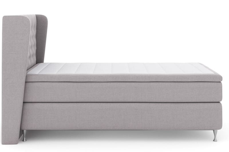 Komplett Sängpaket Choice No 6 120x200 Medium Latex/Memory - Ljusgrå|Silver - Kontinentalsäng - Enkelsäng - Komplett sängpaket