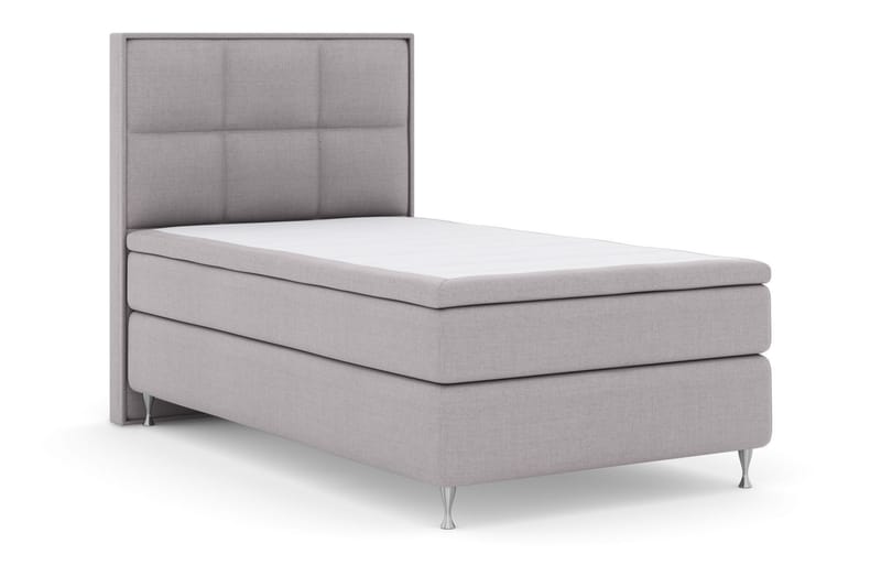 Komplett Sängpaket Choice No 6 120x200 Medium Watergel - Ljusgrå|Silver - Kontinentalsäng - Enkelsäng - Komplett sängpaket