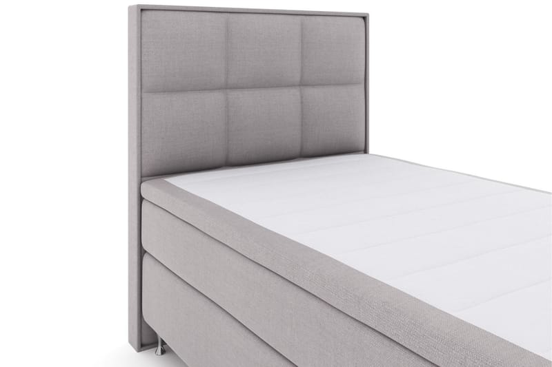 Komplett Sängpaket Choice No 6 120x200 Medium Watergel - Ljusgrå|Silver - Kontinentalsäng - Enkelsäng - Komplett sängpaket