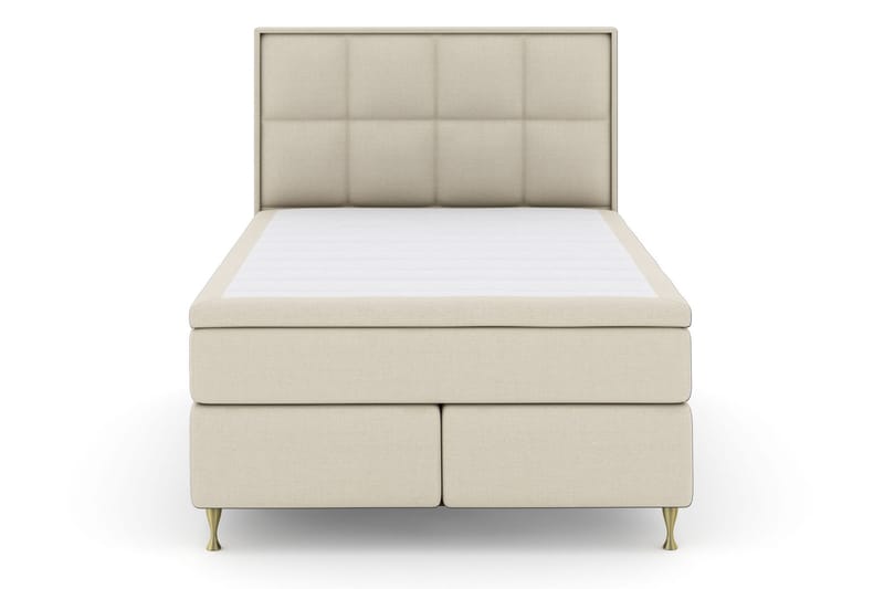 Komplett Sängpaket Choice No 6 140x200 Fast Memory/Pocket - Beige|Guld - Kontinentalsäng - Enkelsäng - Komplett sängpaket
