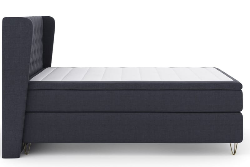 Komplett Sängpaket Choice No 6 140x200 F/M Latex/Memory - Blå|Metall V-form - Kontinentalsäng - Enkelsäng - Komplett sängpaket