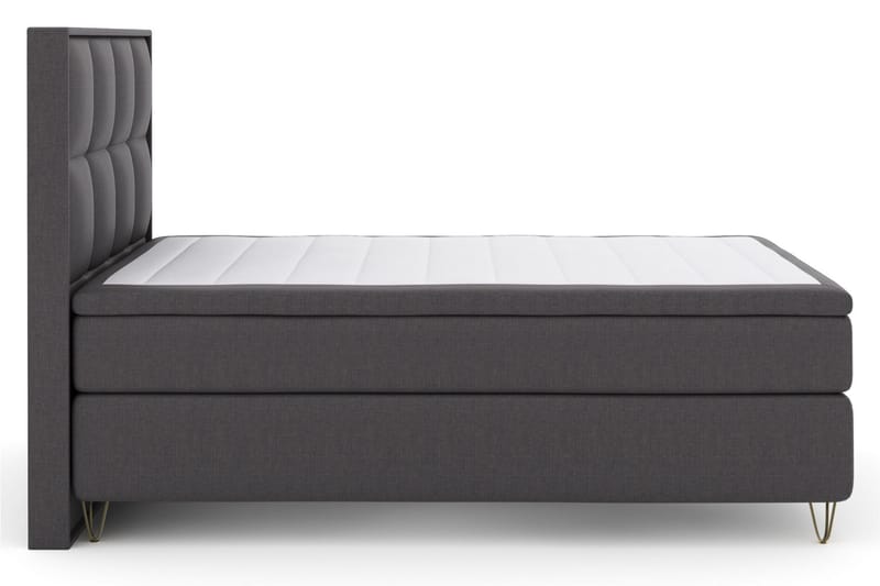 Komplett Sängpaket Choice No 6 140x200 F/M Latex/Memory - Mörkgrå|Metall V-form - Kontinentalsäng - Enkelsäng - Komplett sängpaket
