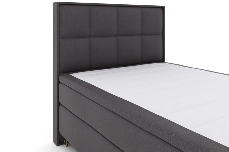 Komplett Sängpaket Choice No 6 140x200 F/M Latex/Memory - Mörkgrå|Metall V-form - Kontinentalsäng - Enkelsäng - Komplett sängpaket