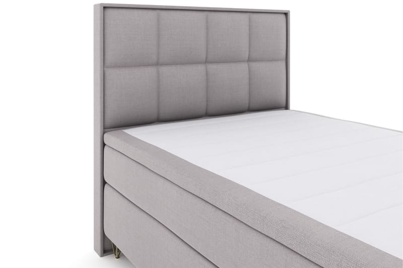 Komplett Sängpaket Choice No 6 140x200 F/M Memory/Pocket - Ljusgrå|Metall V-form - Kontinentalsäng - Enkelsäng - Komplett sängpaket