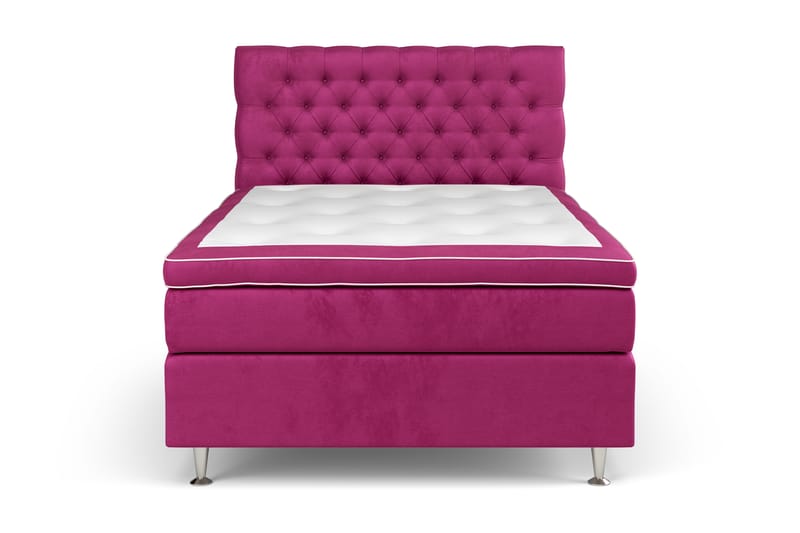 Komplett Sängpaket Estelle 120x200 cm - Rosa|Sammet - Möbler - Säng - Kontinentalsäng