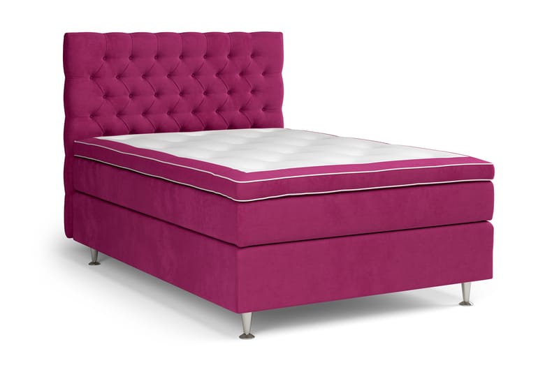 Komplett Sängpaket Estelle 120x200 cm - Rosa|Sammet - Möbler - Säng - Kontinentalsäng